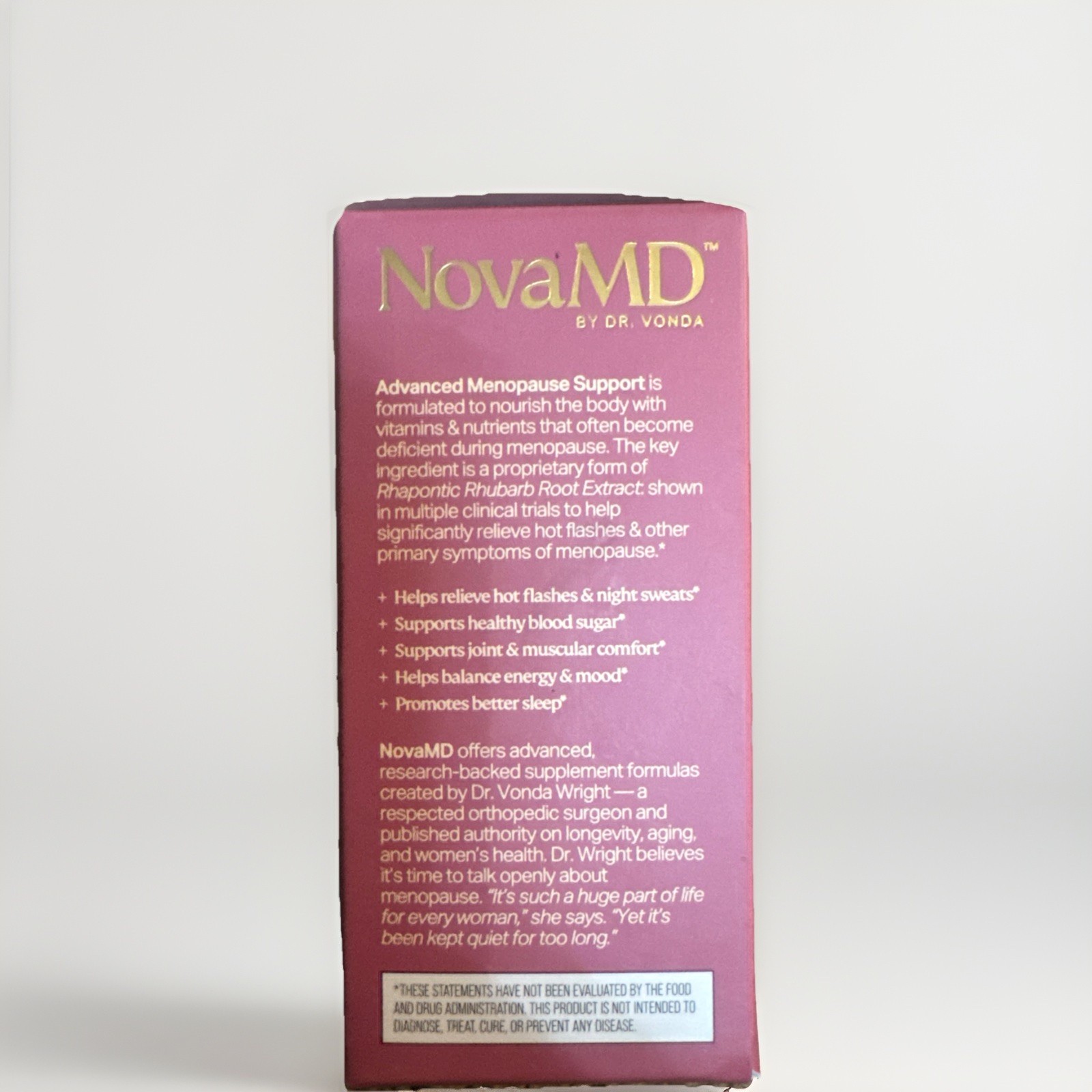 NOVAMD Clinically Proven Menopause Supplement EXP: 05/2026