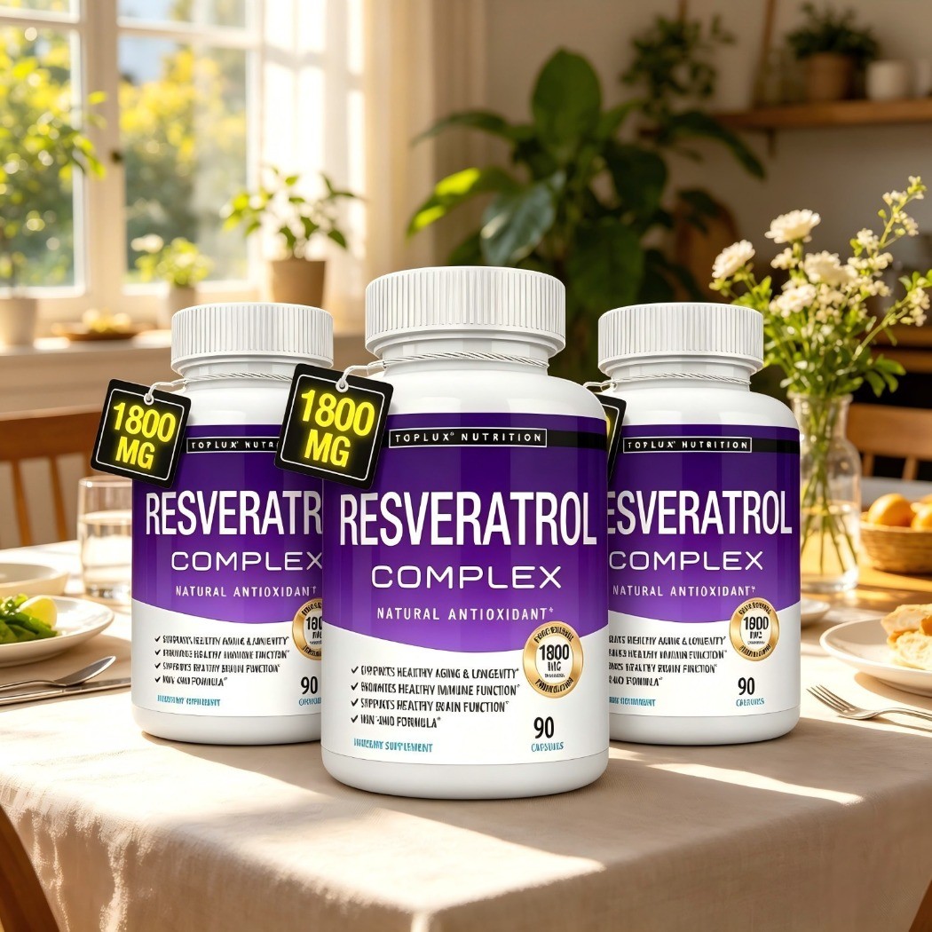 3 Pack 1800mg Resveratrol Natural Antioxidant Supplement 60 Capsules NEW