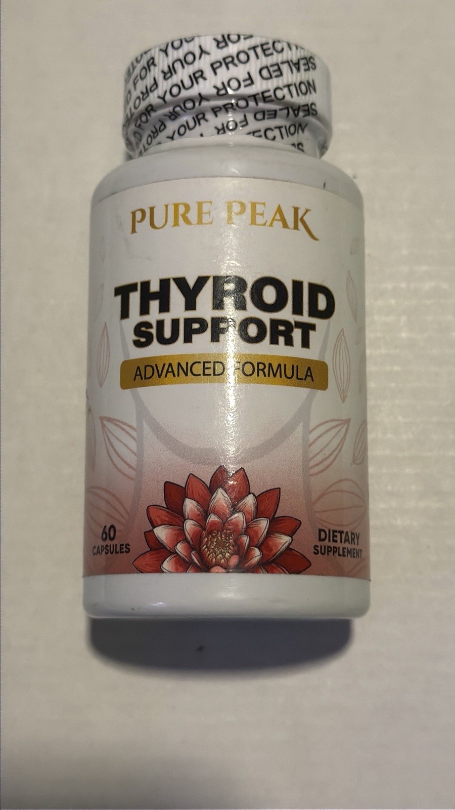 Pure Peak Thyroid Support Supplement 60 Capsules ~ Exp 06/2026
