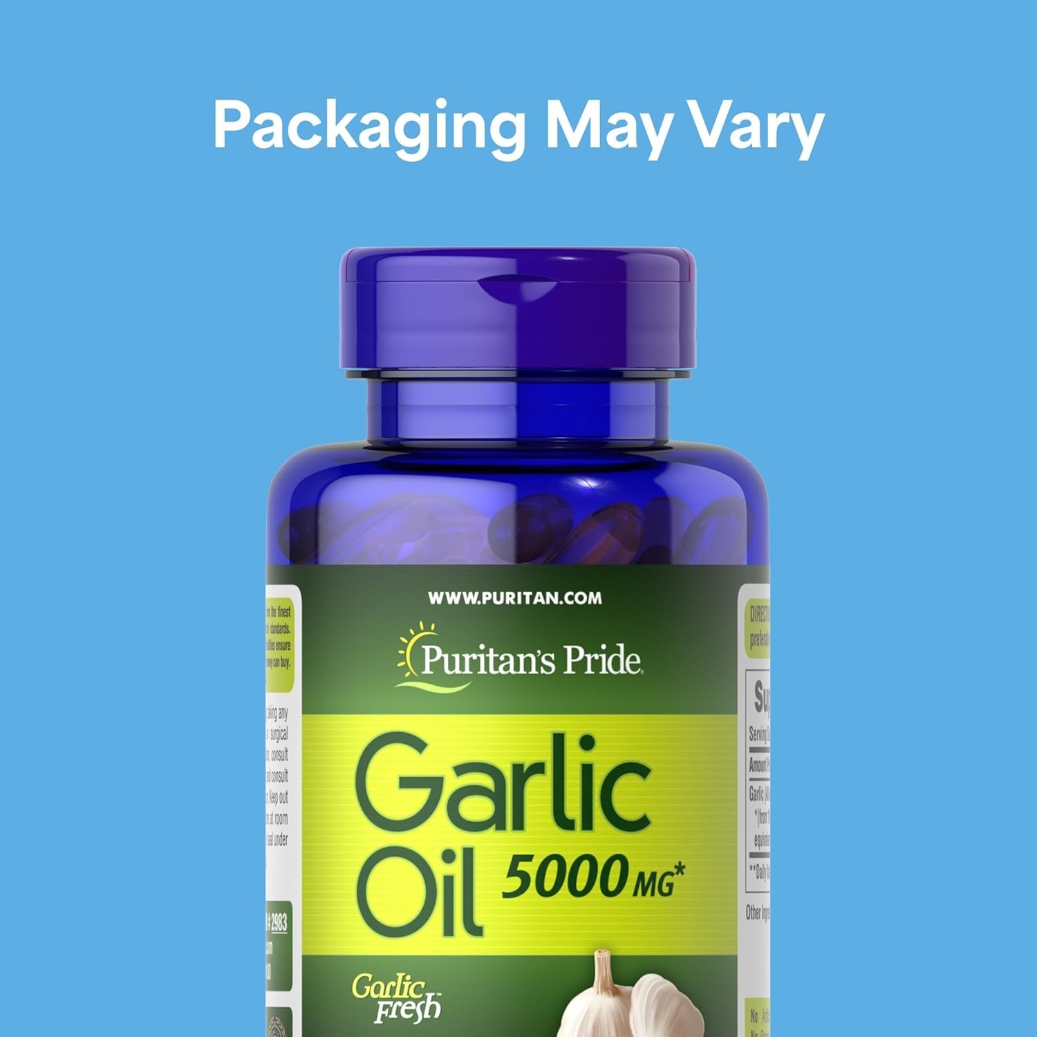 Puritan’s Pride Premium Garlic Fresh 5000mg, 250 Count (Pack of 1), White