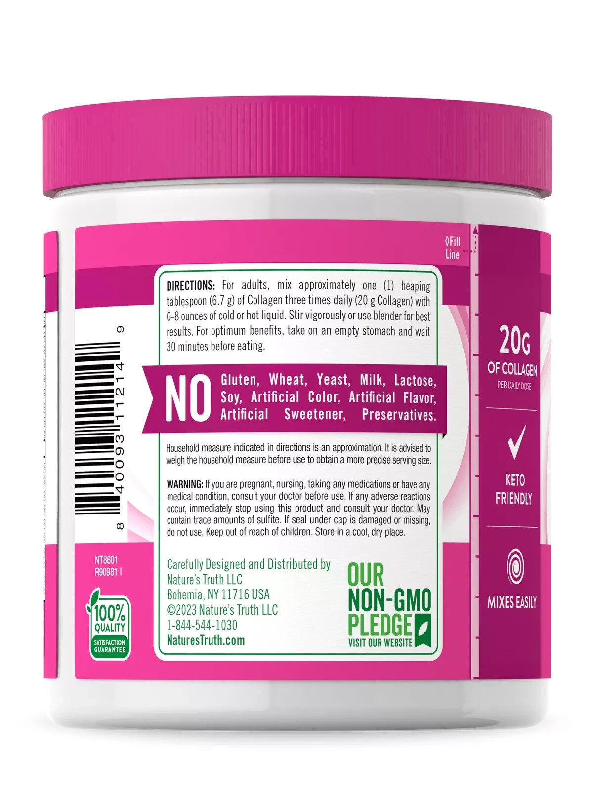 2 Pack Collagen Peptides Powder Unflavored 14oz (2×7) Non-GMO Keto Friendly 2028