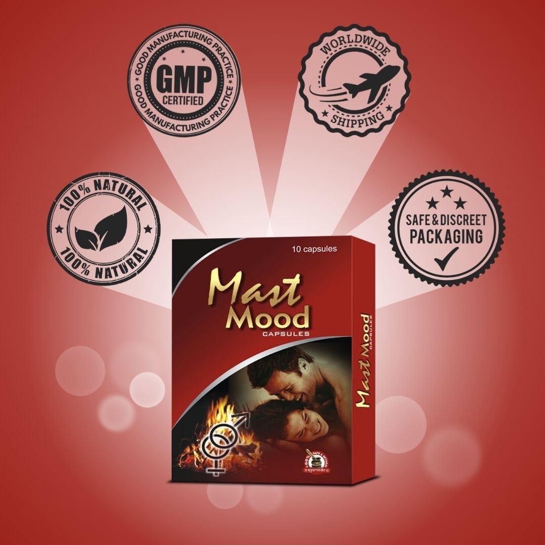 Mast Mood Herbal Capsules for Men | Premium Ayurvedic Formula | 60 Count