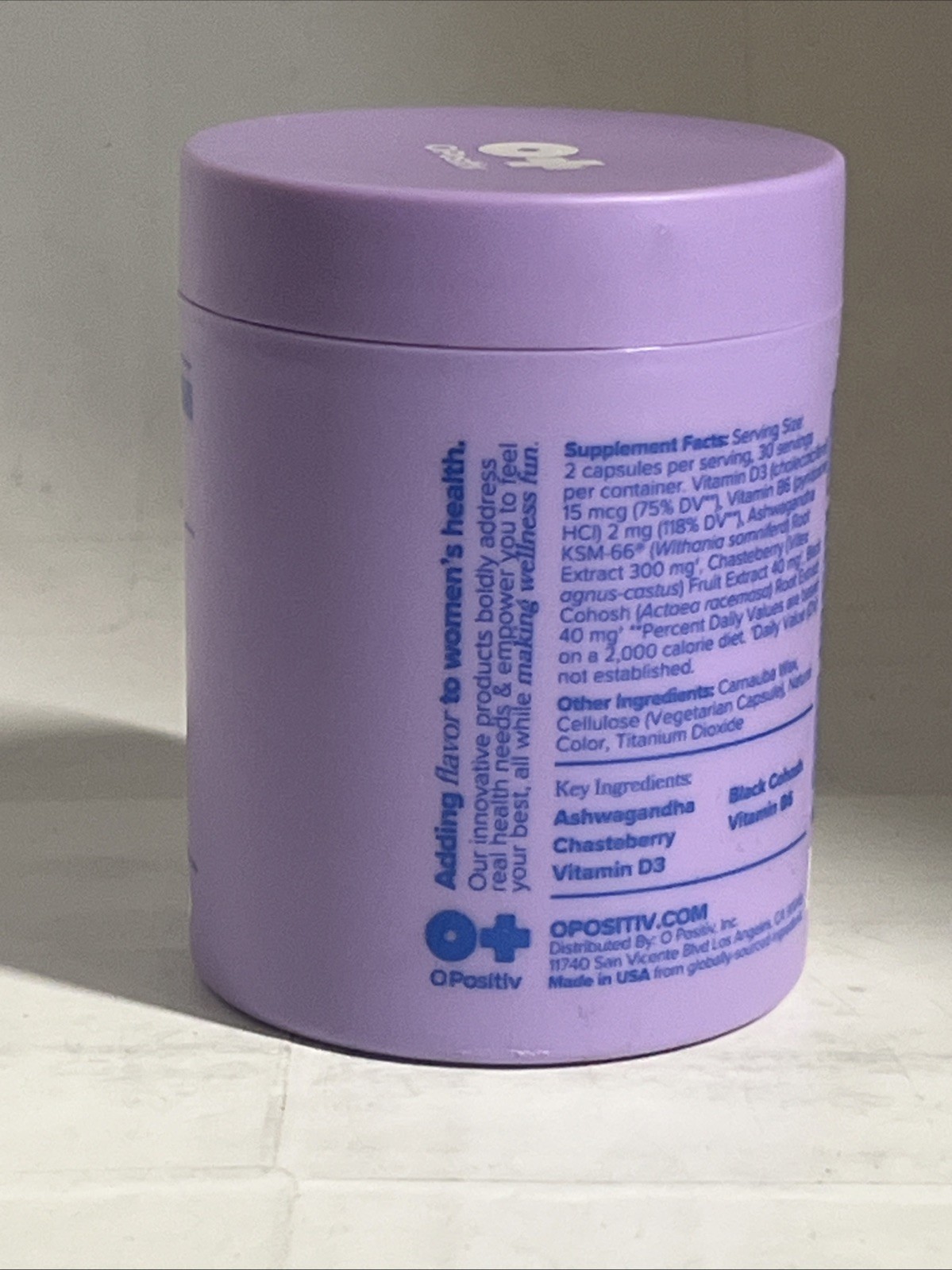O Positiv MENO Vitamins for Menopause 60 VegCaps Exp 01/27