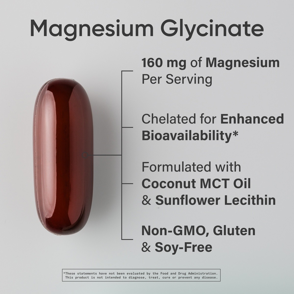 Magnesium Glycinate 160mg (120 softgels)