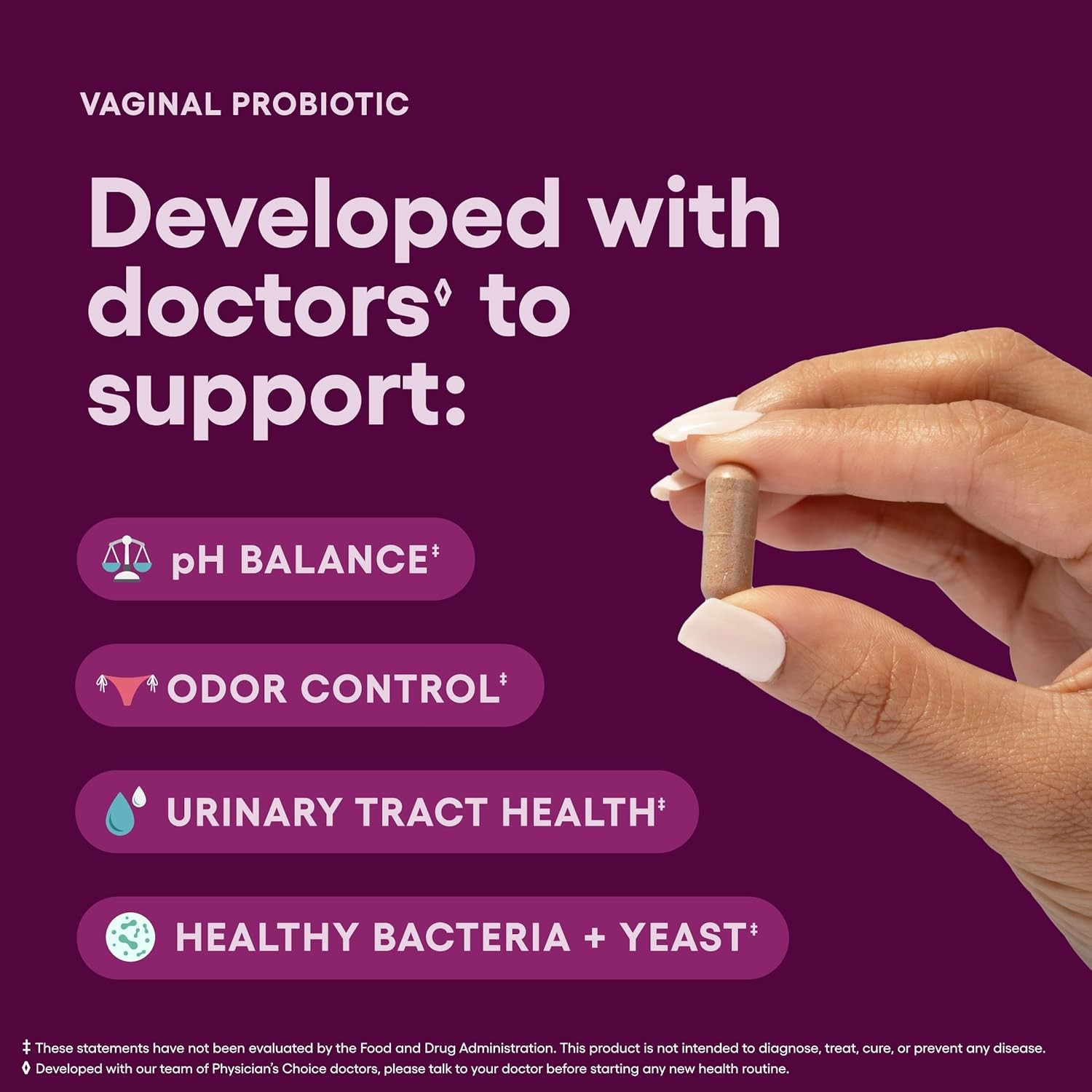 Physician’s Choice Vaginal Probiotic for Women – Vaginal Microbiome Health