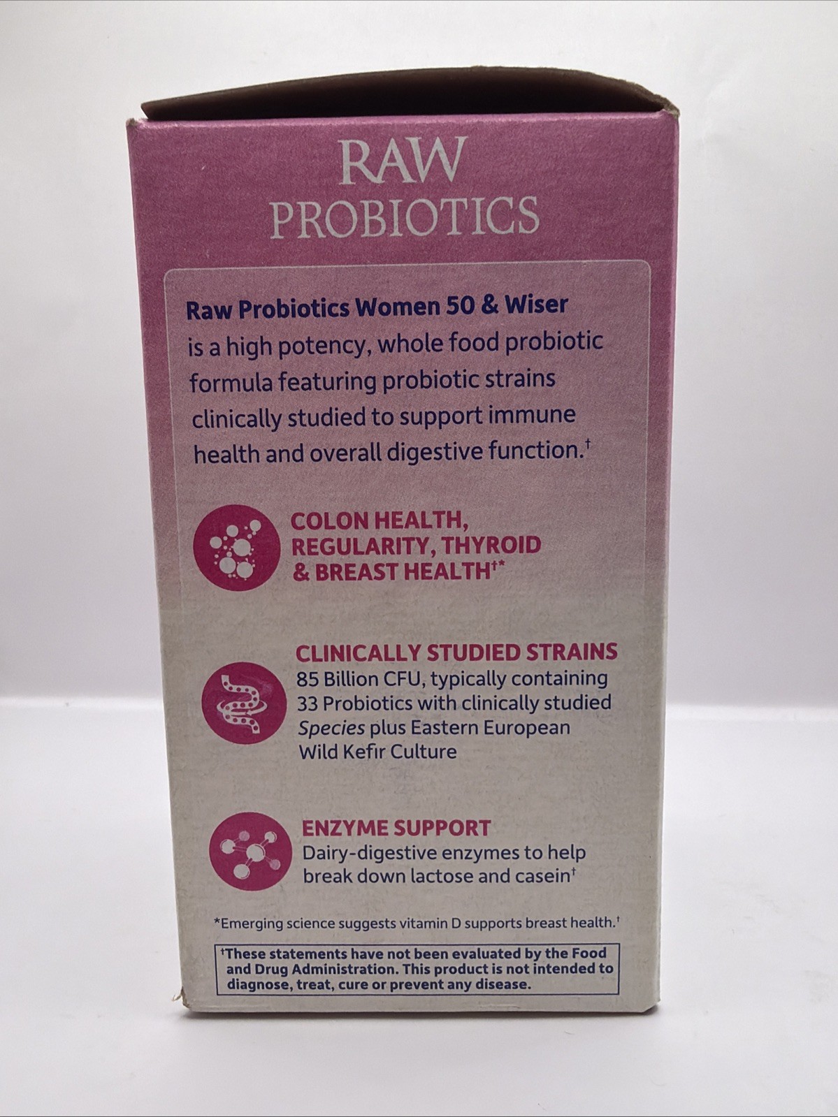 Garden of Life RAW Probiotics Women 50 & Wiser 85 Billion 90 caps Exp: 12/2027