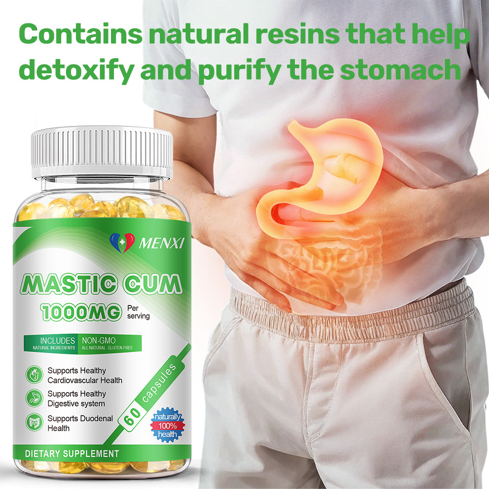 1- 4Pack – Mastic Gum 1000mg per Serving Support Digestive Health 60 caps