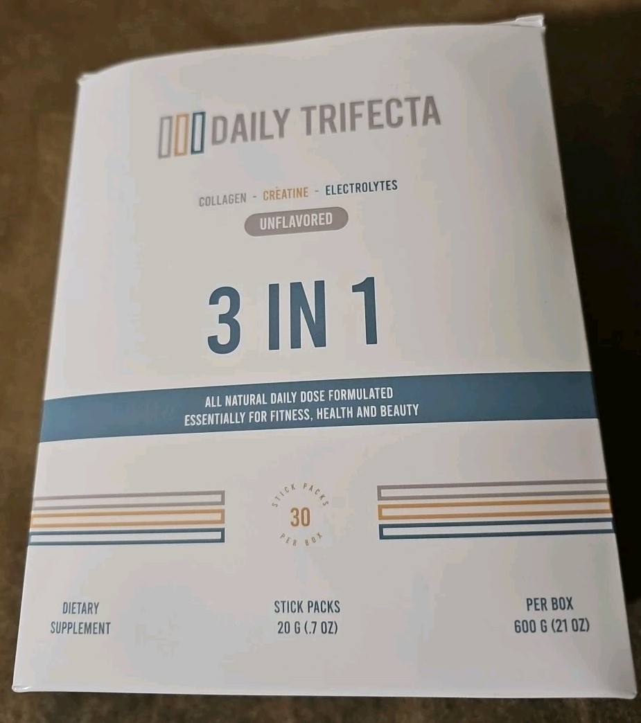 Daily Trifecta 3 In 1 Stick Packs, Collagen, Creatine, Electrolytes 30 Count
