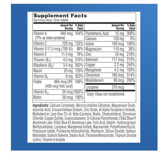 One A Day Men’s 50+ Healthy Advantage Multivitamin, Multivitamin for Men with…
