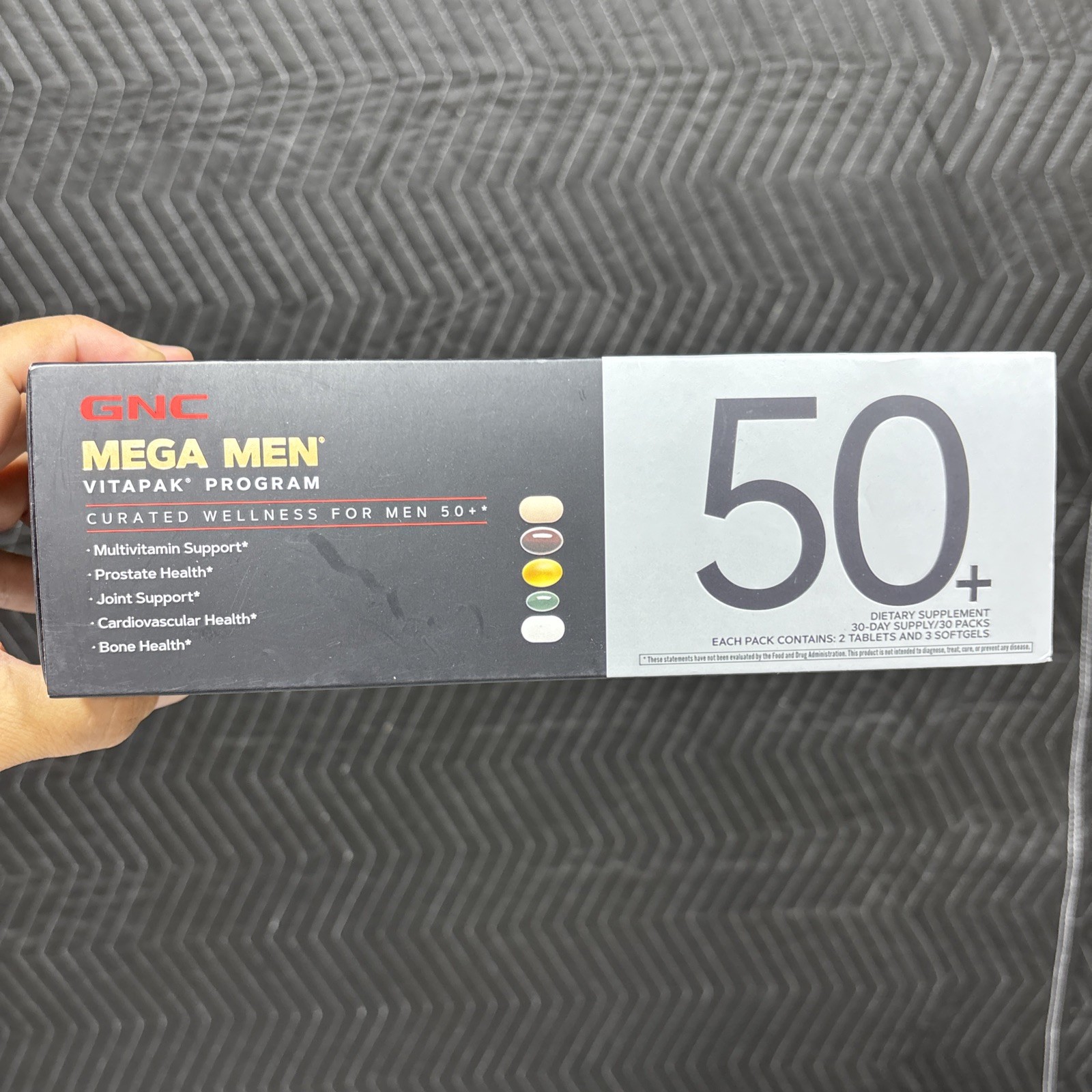 GNC Mega Men 50+ Plus Vitapak Program : 30 Day Supply / 30 Packs
