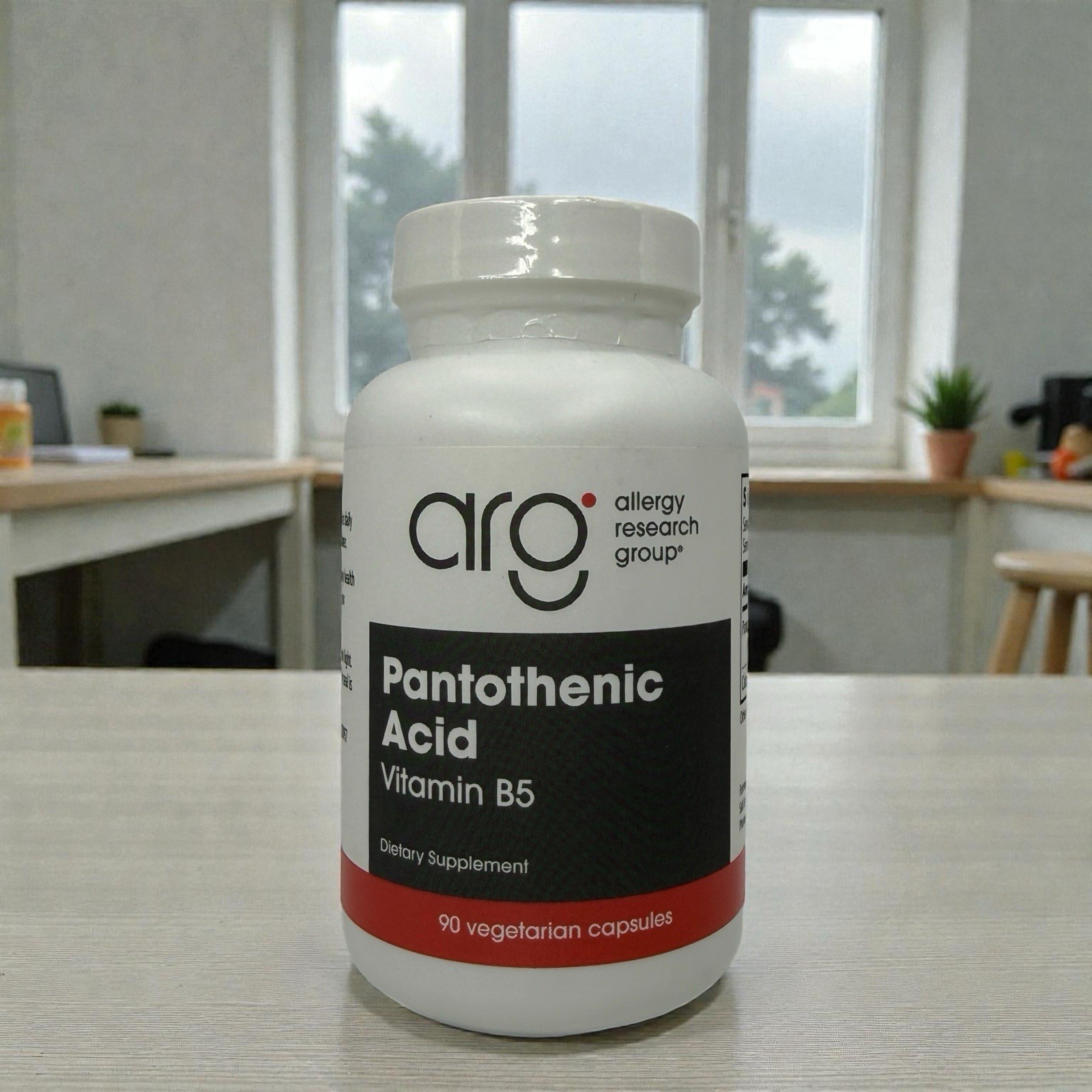 Pantothenic Acid Vitamin B5 500mg Allergy Research Group 90 Veg Caps EXP: 10/26