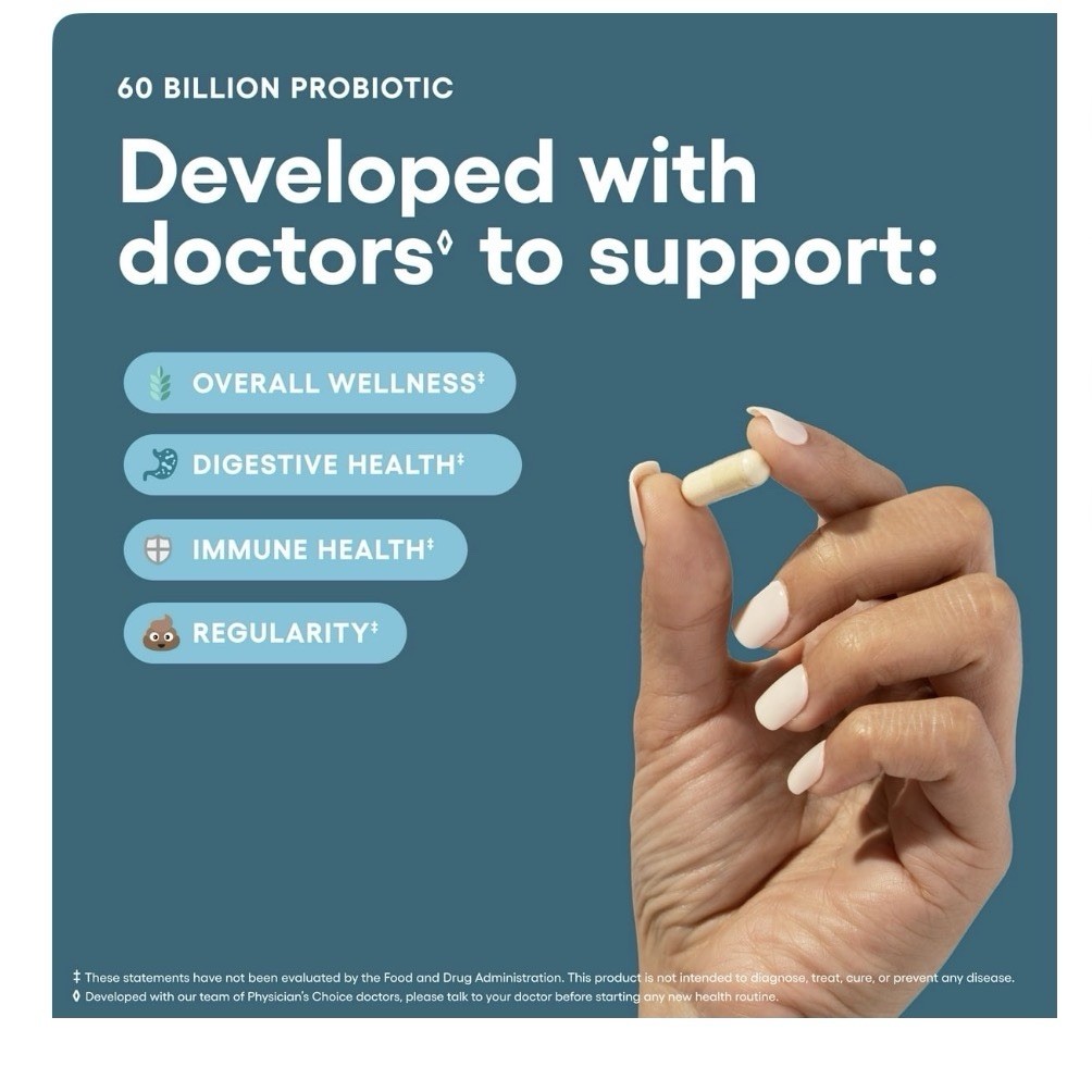 Physician’s Choice 60 Billion Probiotic Dietary Supplement 30Capsules.