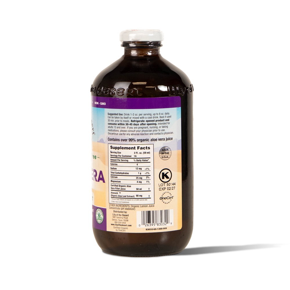 Aloe Vera Juice – Inner Fillet Preservative Free 32 fl. oz Each (Pack of 3)