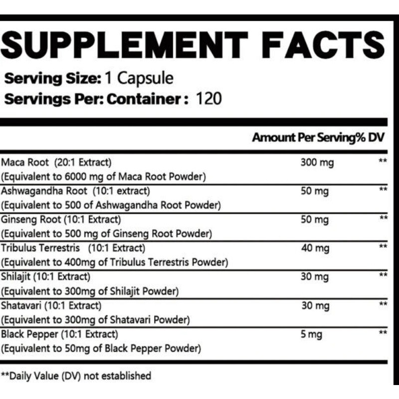 Maca Capsules – Enhance Energy Increase Endurance,Muscular And Strength
