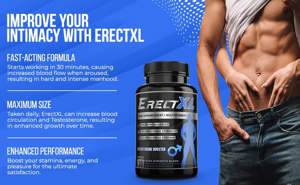 ErectXL Male Performance + MULTIVITAMIN – Increase Size, 30 Count (Pack of 1)