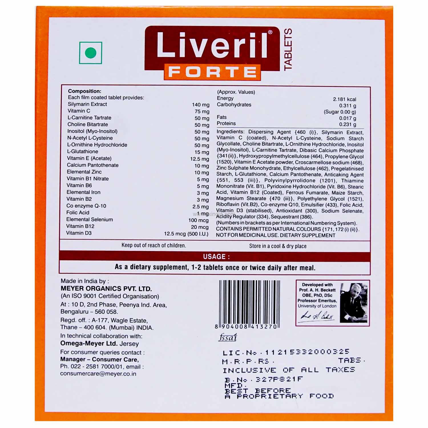100 Tablets- Vitabiotics Leveril Forte Protects LONG EXPIRY GOOD RESULT
