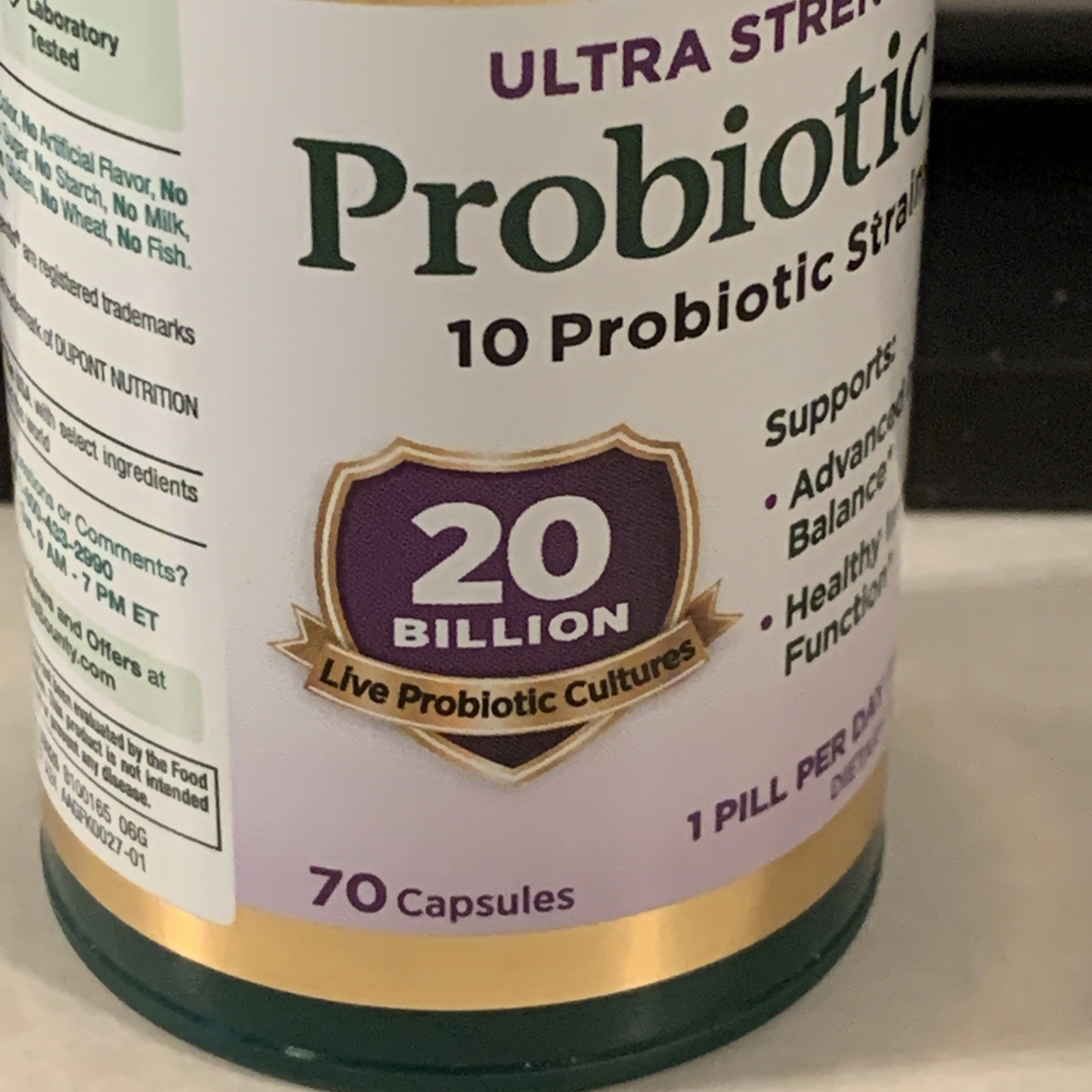 Nature’s Bounty Ultra Strength Probiotic 10 Capsules 70 Ct Digestive BB 6/26