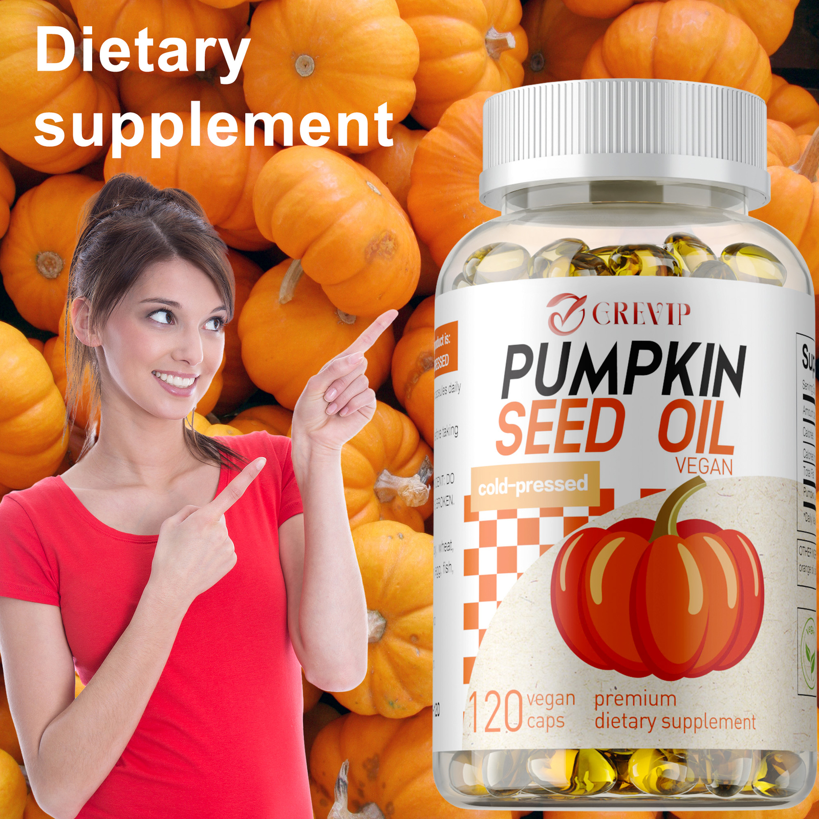 Pumpkin Seed Oil-Urinary & Bladder Support,Hair Growth,Supports Prostate Health