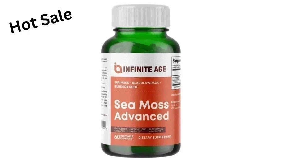Lot of 2 INFINITE AGE Sea Moss Advanced 1250mg Superfood, High-Potency 60 Ct