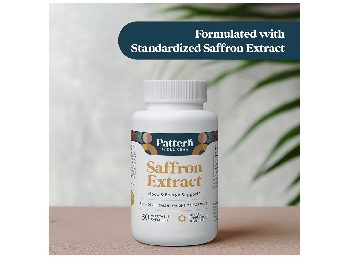 Pattern Wellness Saffron Extract Mood Energy Support Weight Management 30capsule