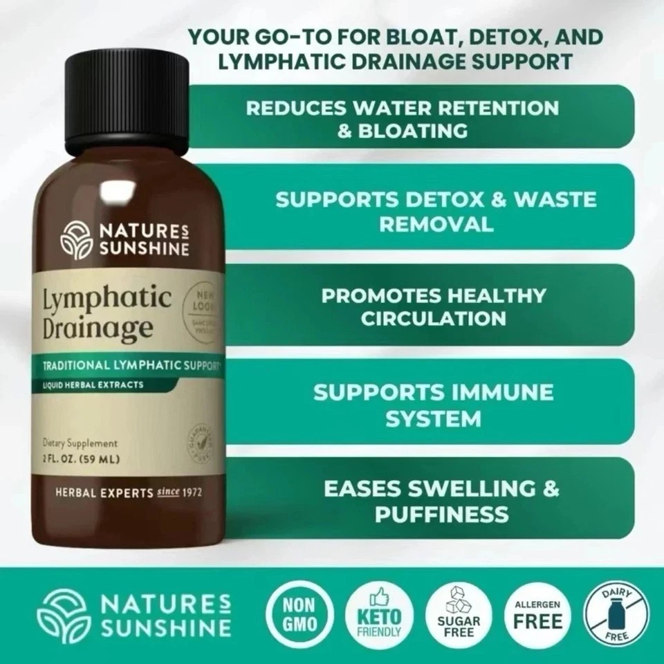 Nature’s Sunshine Lymphatic Drainage 2oz – Detox, Bloat Relief & Immune Support