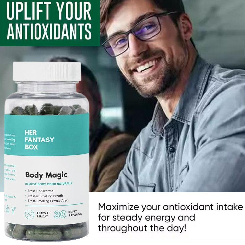 Body Magic Chlorophyll 30 Capsules for Detox Digestion Gut Skin Energy Booster