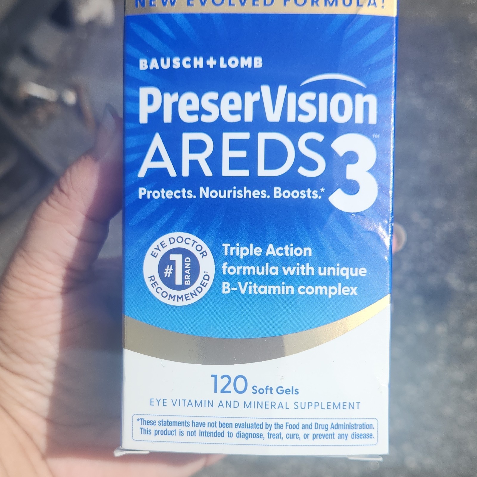 Bausch + Lomb PreserVision AREDS 3 Eye Health Vitamin & Mineral 120 Softgels