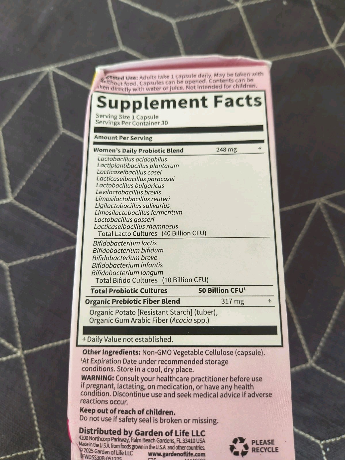 Garden of Life Dr. Formulated Probiotics Once Daily Women 30Caps Bb 3/31/27