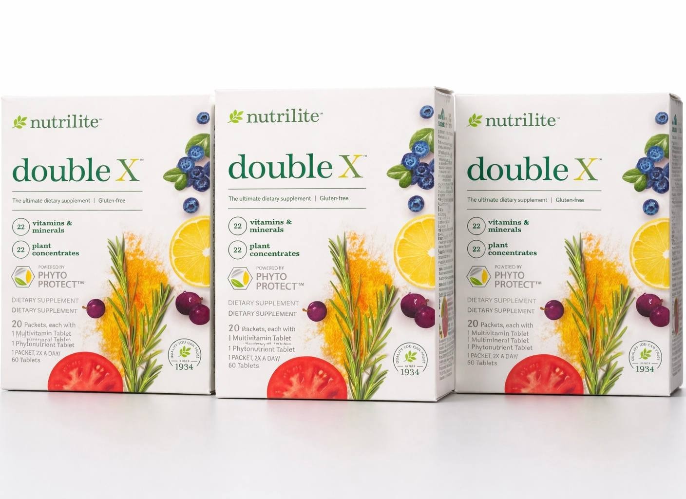 Amway Nutrilite Double X Multi-Vitamins & Minerals-30 Day Supply (60-Packets)