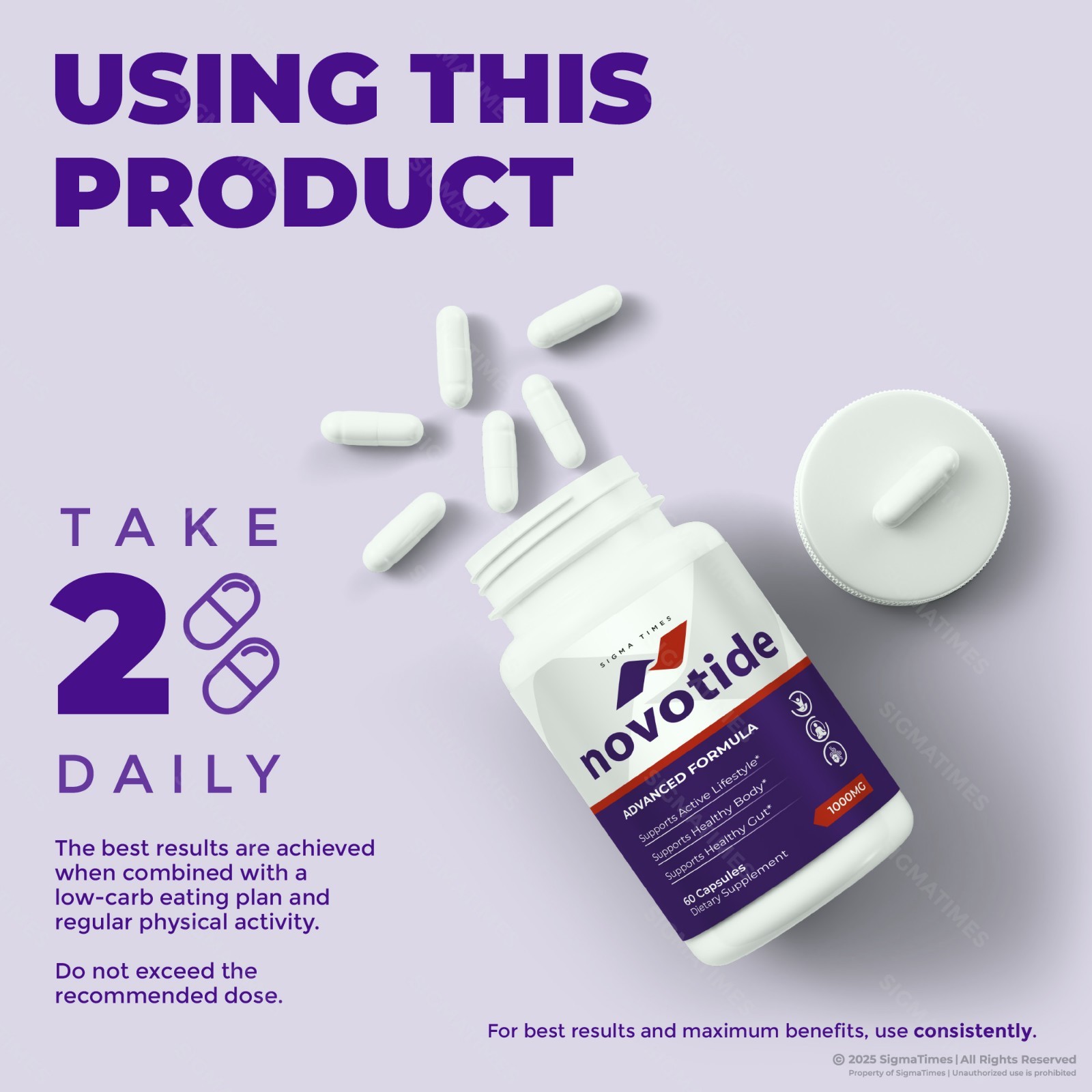 Novotide Capsules, Natural Supplement for Healthy Weight Loss – 5 Pack
