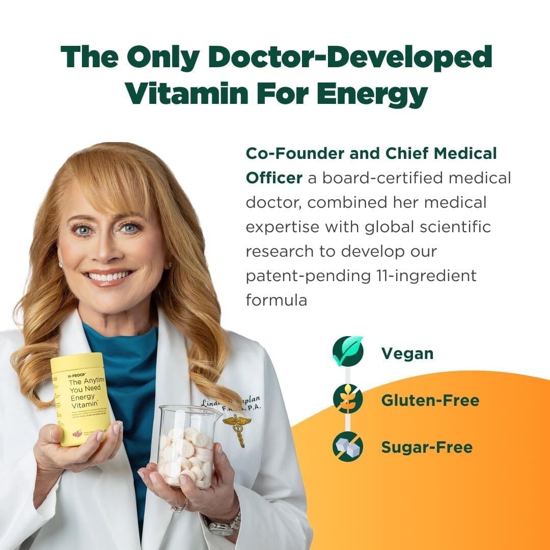 H-PROOF The Anytime You Need Energy Vitamin for Sustained Energy Focus & Aler…