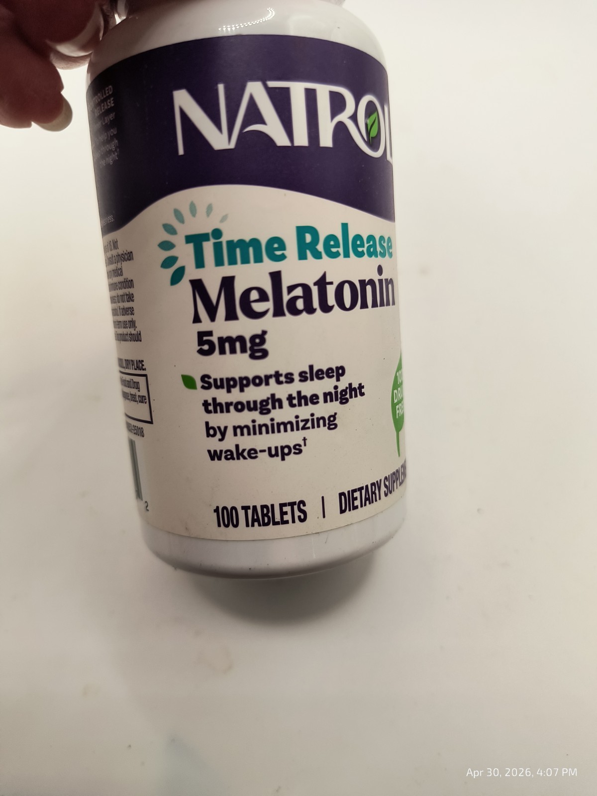 Natrol – Melatonin 5g Time Release, 100 Tablets, EXP 06/2028 Sealed