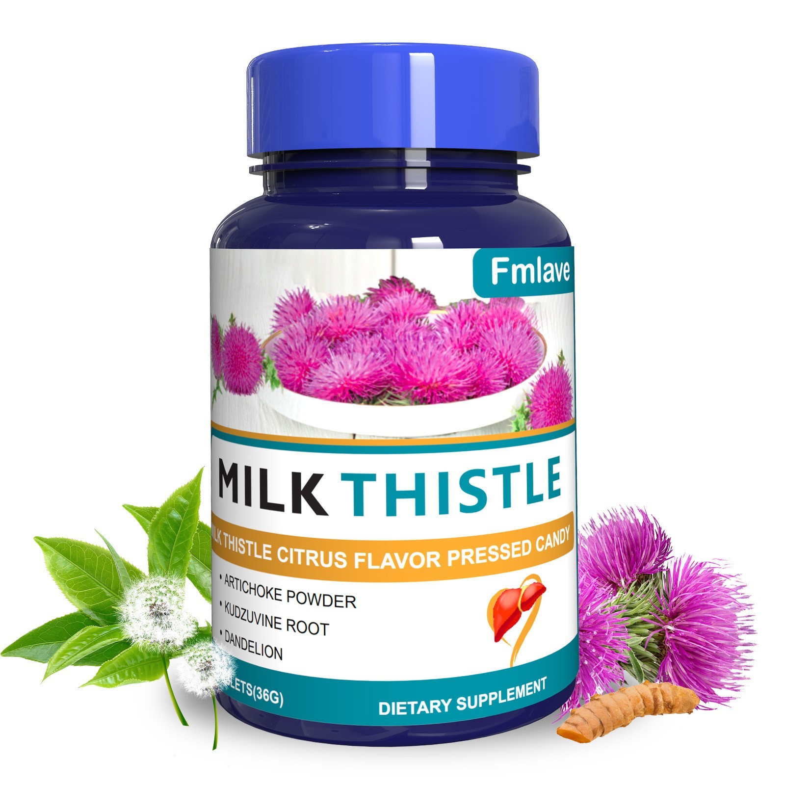 Liver Cleanse Detox Repair Formula w/Turmeric, Milk Thistle Dandelion 3pcs 180ct