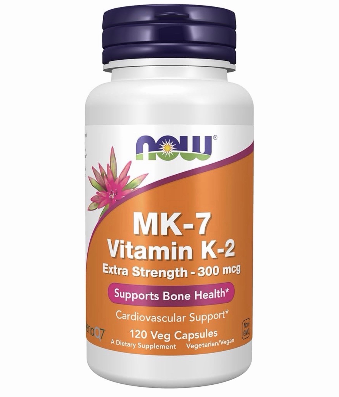 NOW MK-7 Vitamin K-2 Extra Strength 120 Veg Caps, 12/27