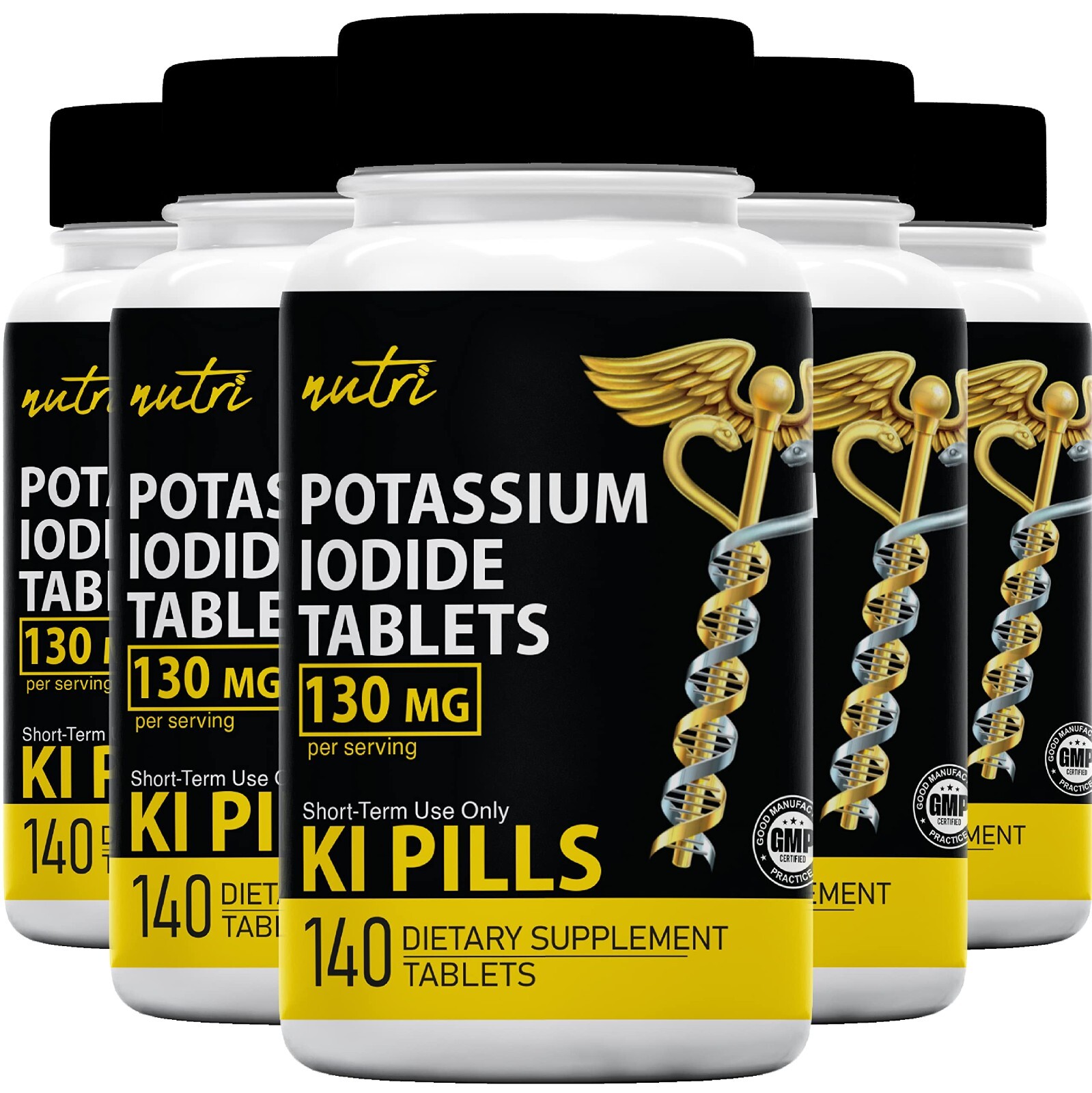 Potassium Iodide Radiation Tablets 130 mg (5 Pack) – (700 Tablets) EXP 2033