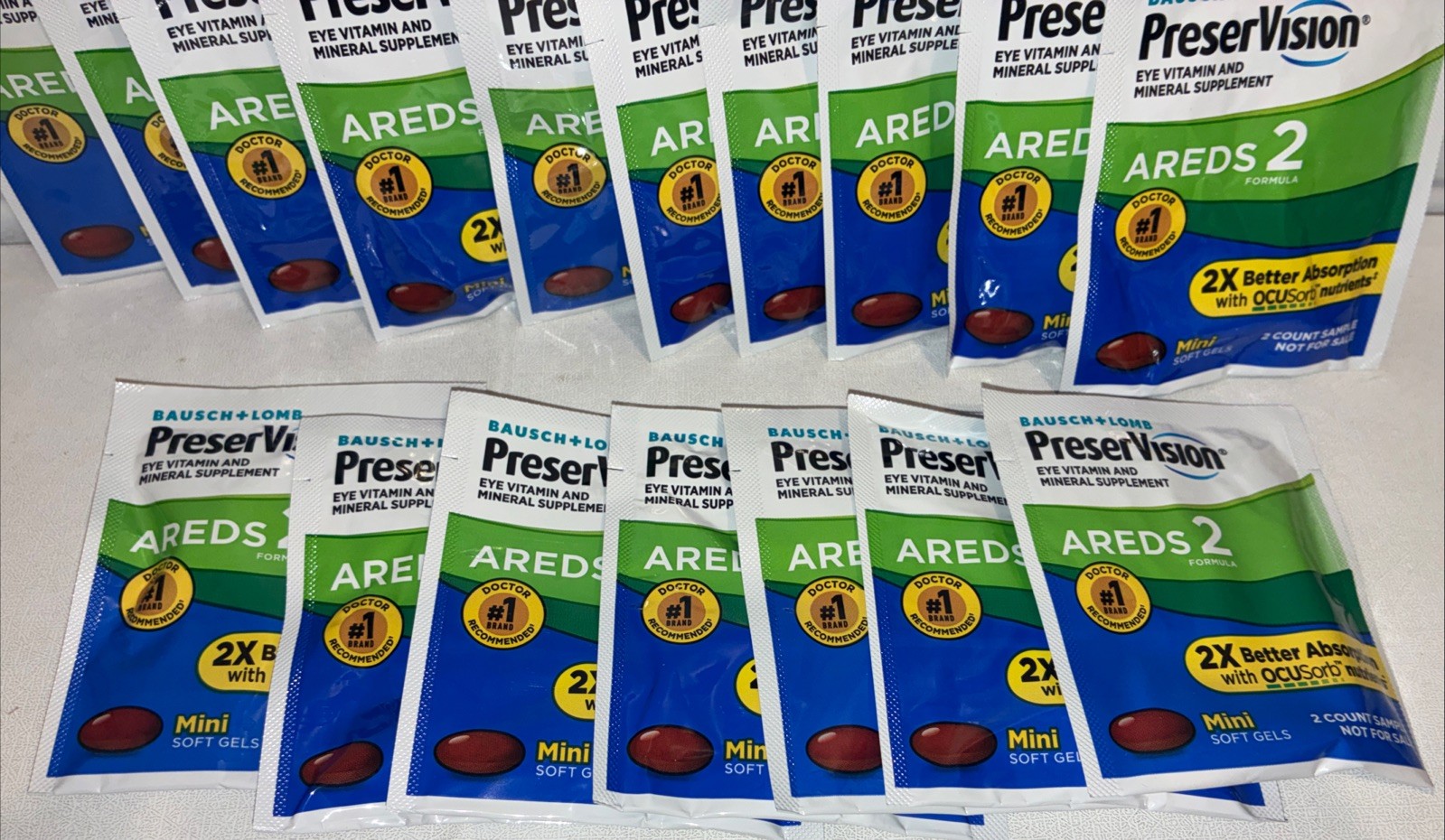 Lot Of 17-2 Pack PreserVision AREDS 2 Mini Softgels Bausch & Lomb Vision Support