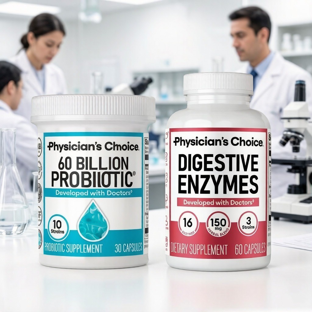 Physician’s CHOICE Probiotics 60 Billion | with Digestive Enzymes for Gut Health