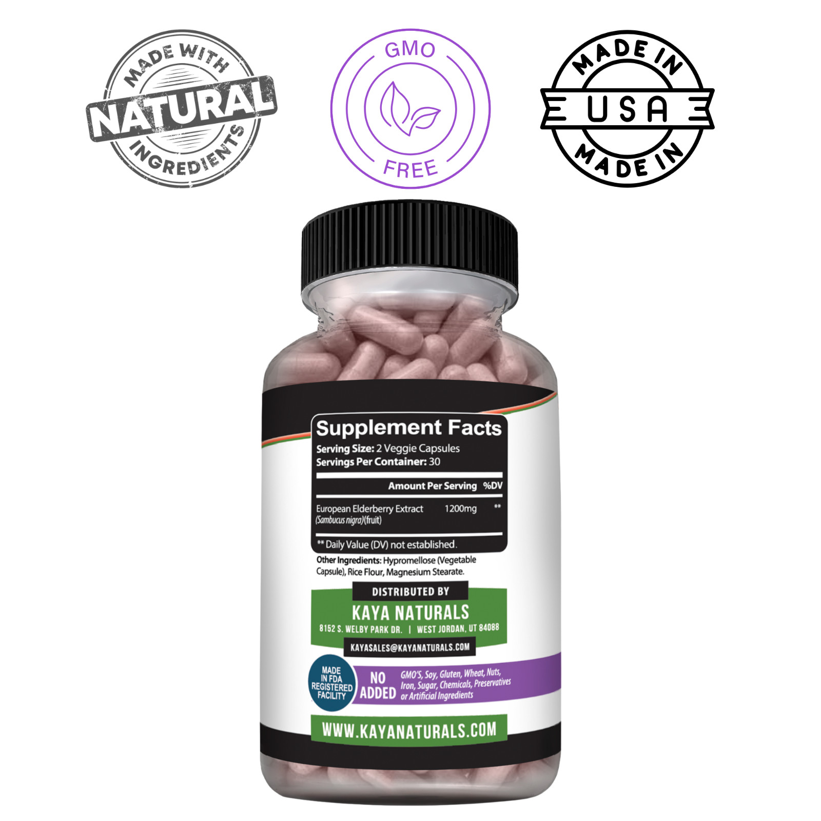 3X 60 count Immune Support, Elderberry capsule, Daily Immune and Antioxidants