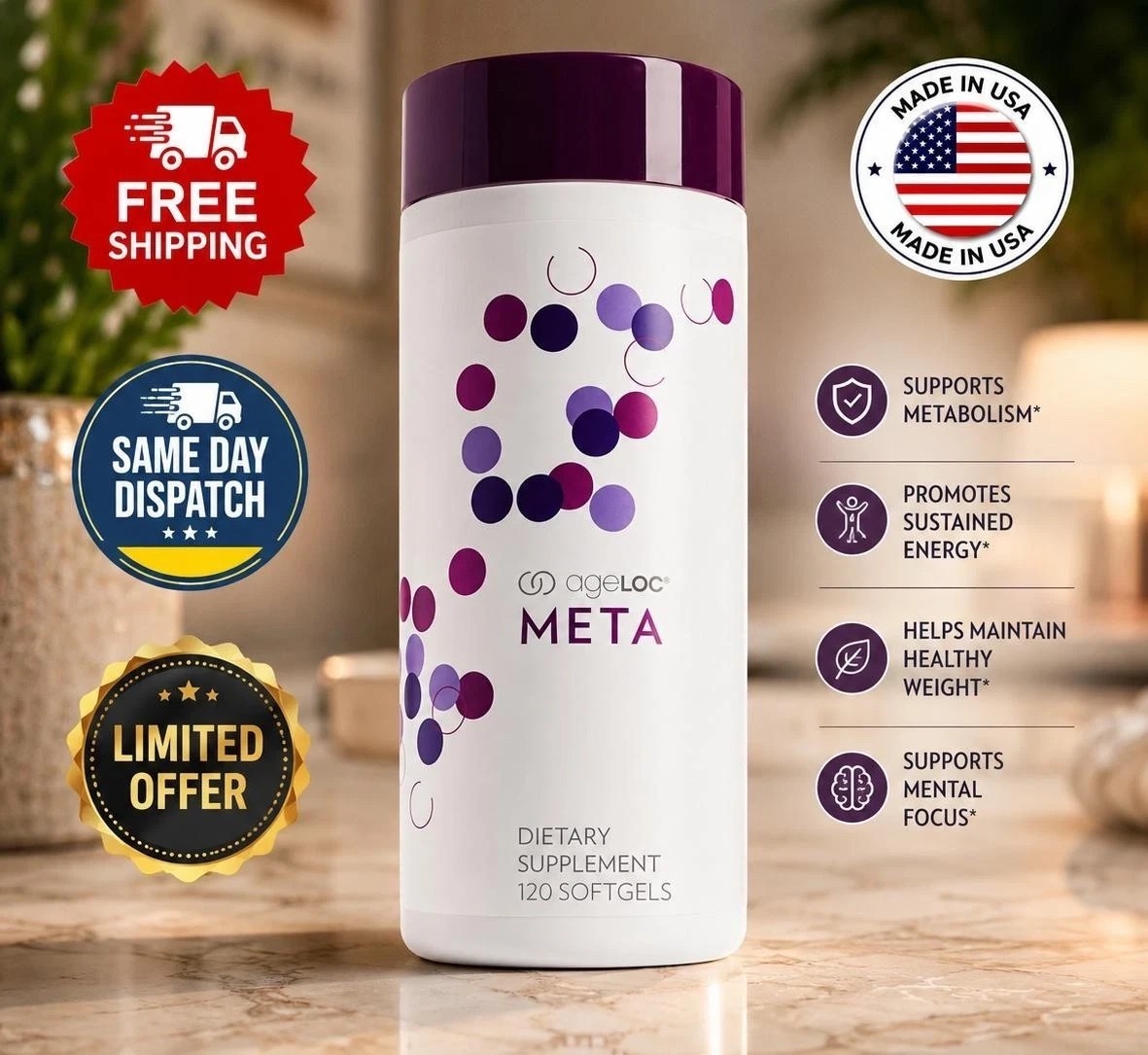 NU SKIN PHARMANEX ageLOC META Metabolism 120 Caps New Sealed Exp 12/28 Free Ship