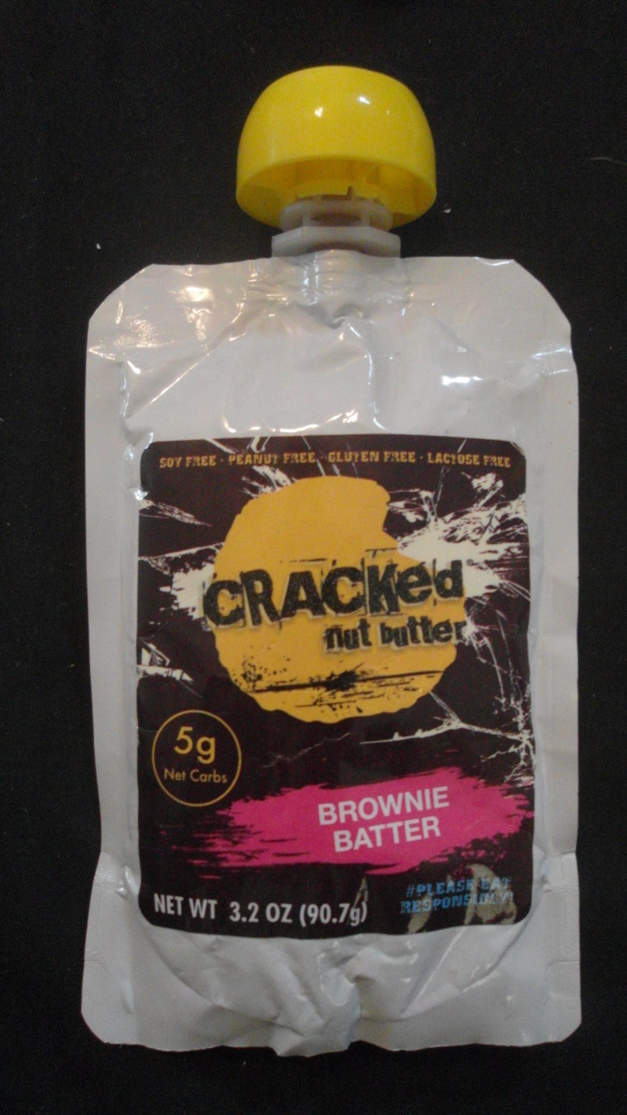 (4) Cracked Nut Butter 3.2 Oz Brownie Batter & White Chocolate Raspberry