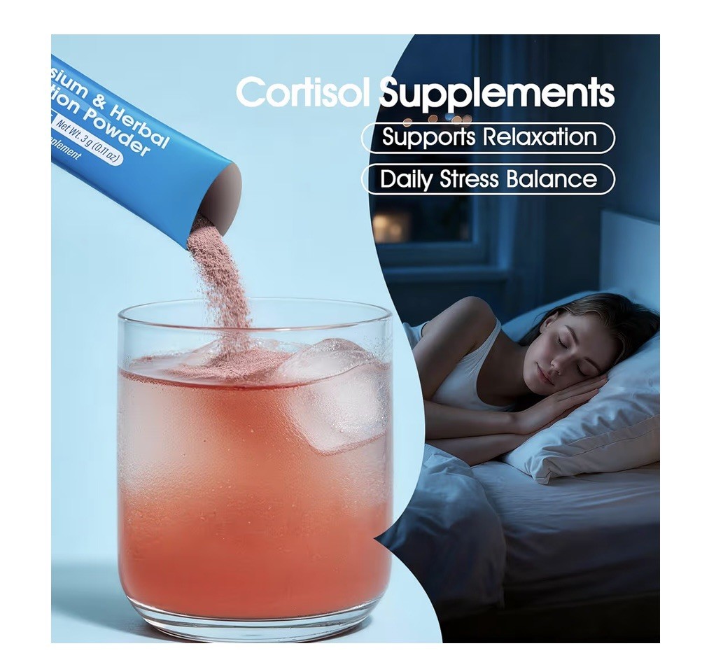 Super Calm,Cortisol Reducer,Magnesium Complex for Women and Men 30 Stick Packs