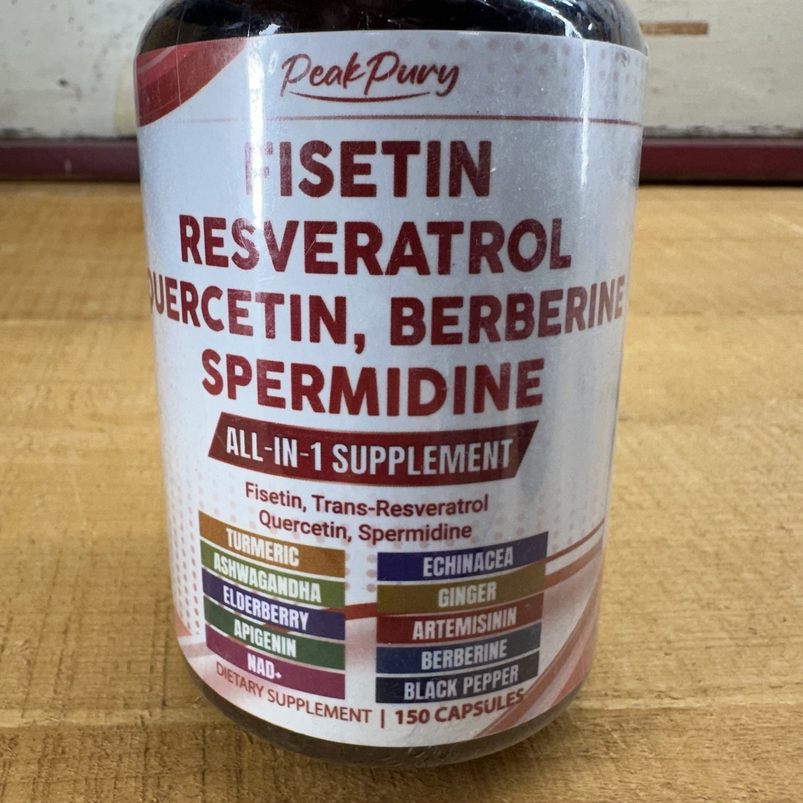 Peak Pury Fisetin + All-in-One Supplement – Healthy Aging – 150 caps – Exp 06/28