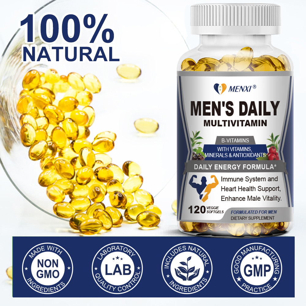 2Packs Multi Vitamin for Men 120ct Mens Prostate Multivitamin Multimineral Daily