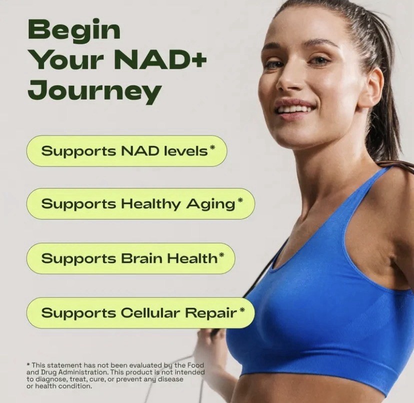 NAD+ Supplement 250mg Per Serving, 60 Capsules 30-Day Supply, Cata-Kor Advanced