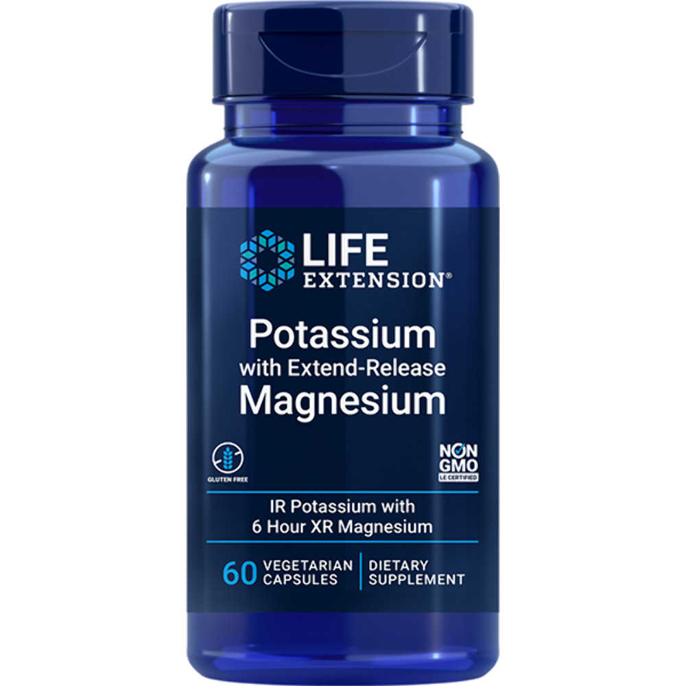 Potassium with Extend-Release Magnesium 180 CAPS TOTAL 3 PACK Life Extension