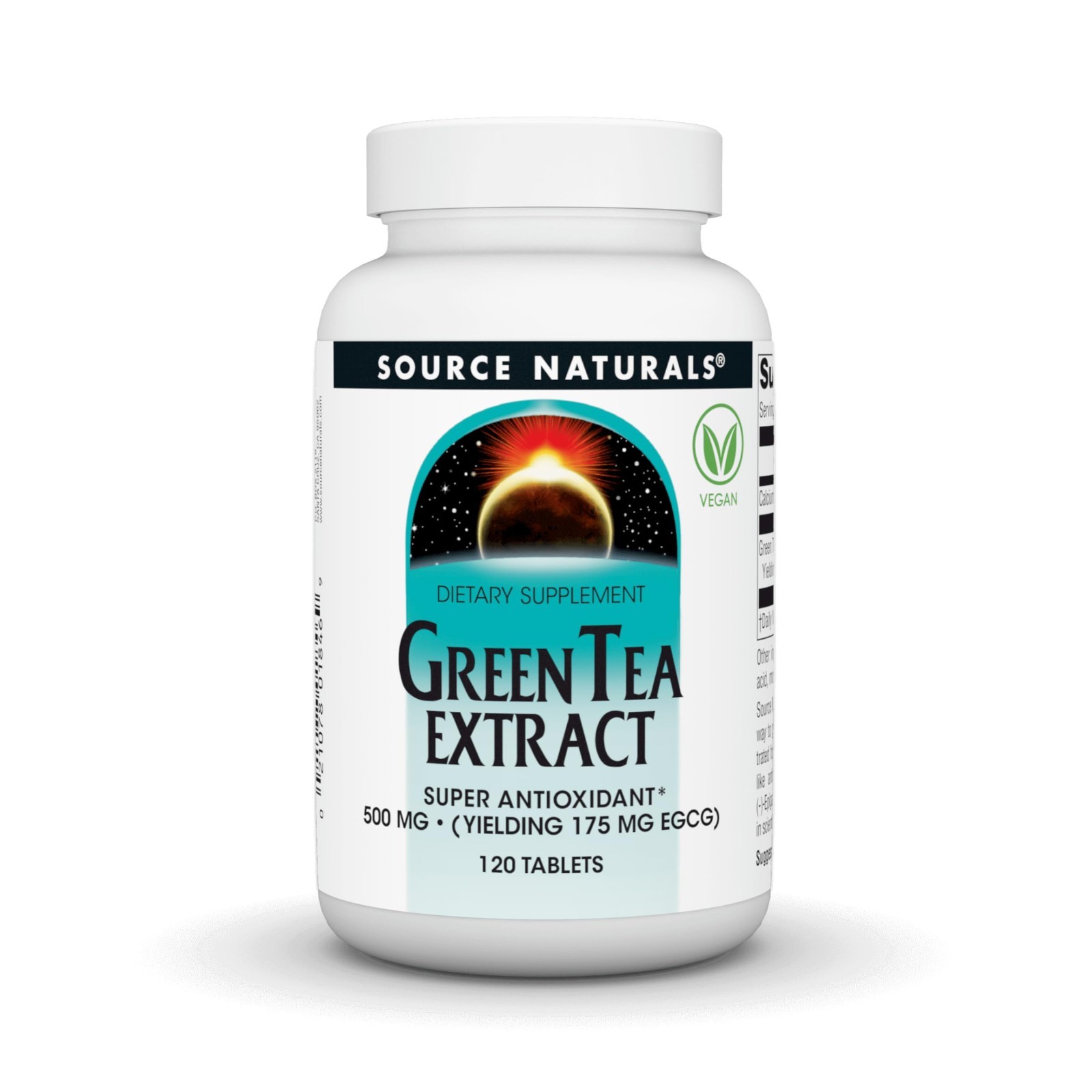Green Tea Extract 500mg – Super Antioxidant, 175mg EGCG – 120 Tablets, Boost Met