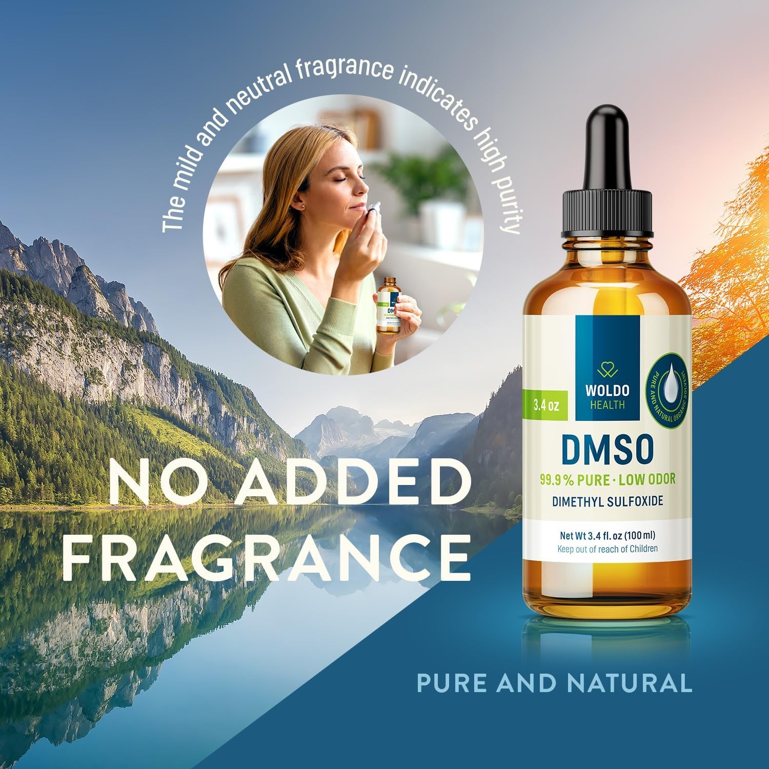 99.9% Pure DMSO Liquid – FT-IR Verified, Low Odor, 3.38 fl. oz in Glass Dropper
