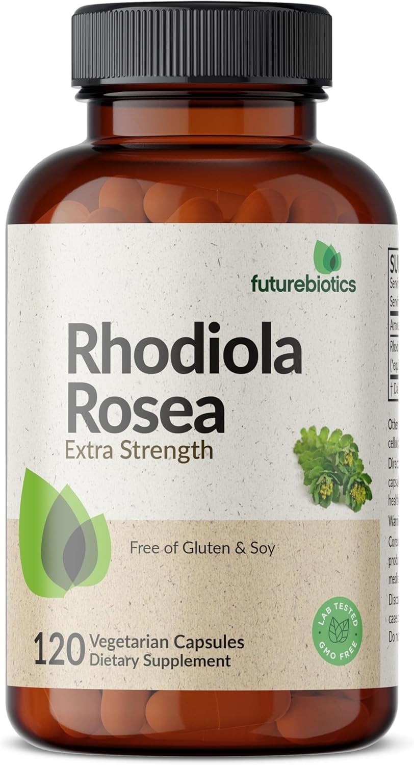 Rhodiola Rosea Powder Vegetarian Capsules – 120 Count for Energy and Brain Power