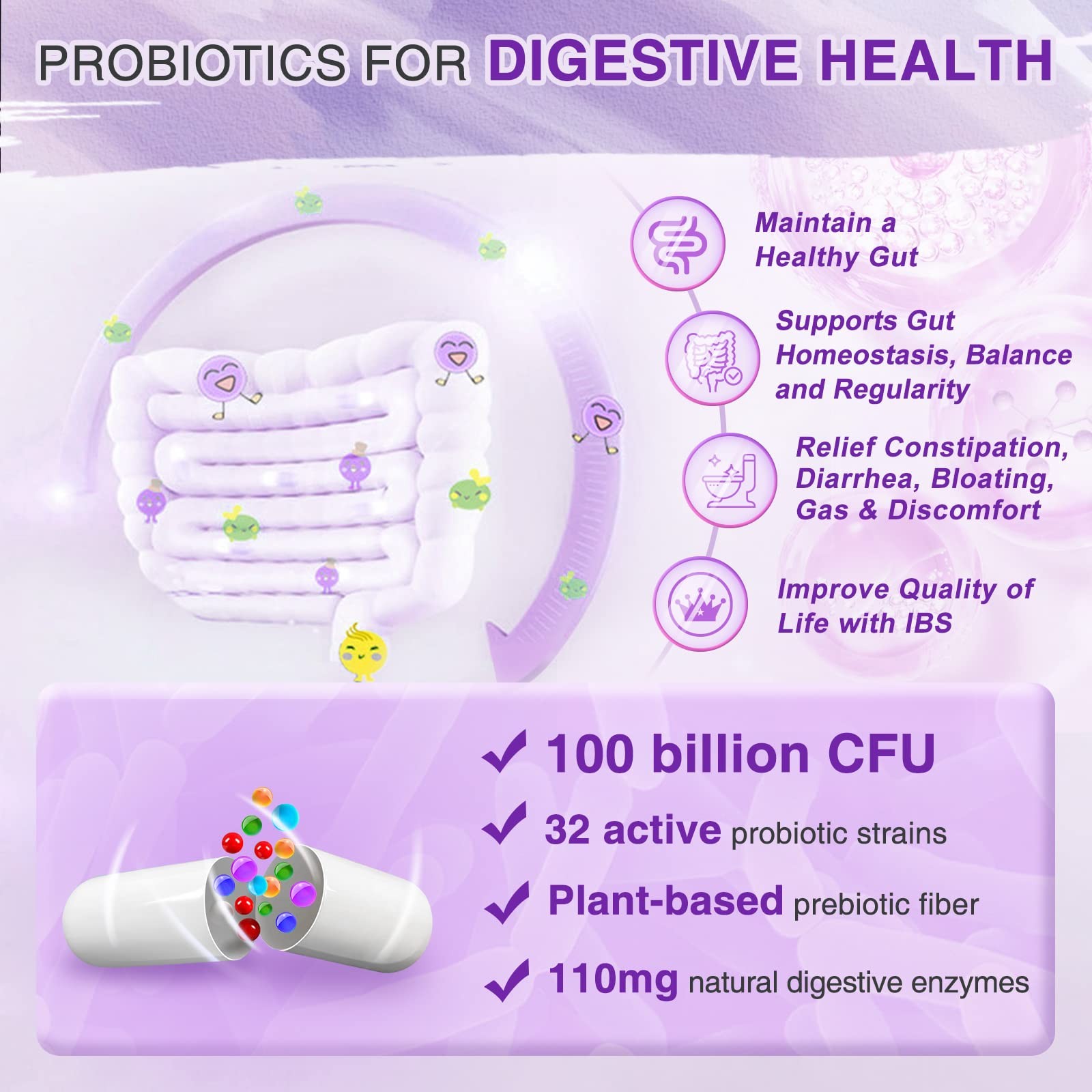 Probiotics for Women – Digestive, Urinary Tract, & Immune Support, 90 Caps