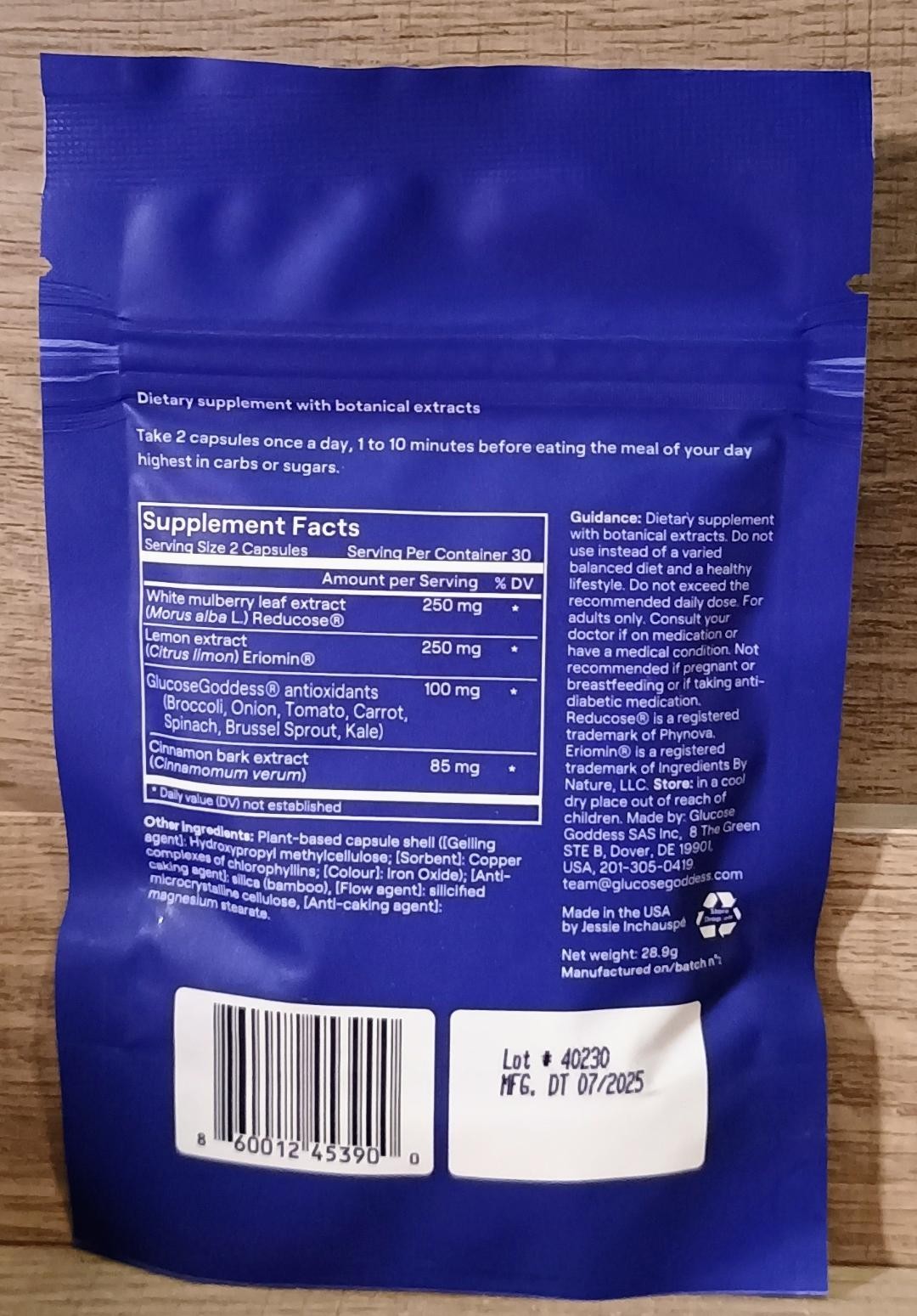 Anti-Spike Formula by The Glucose Goddess – Refill Pouch – 60 caps MFG 07/2025